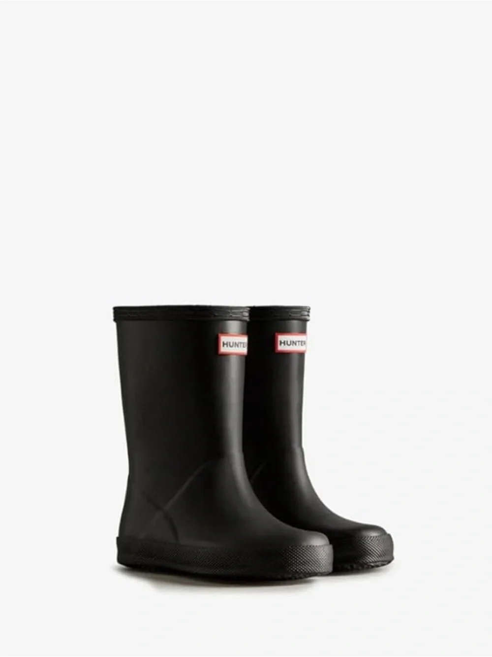 Hunter Black Kids Short Wellington Boots